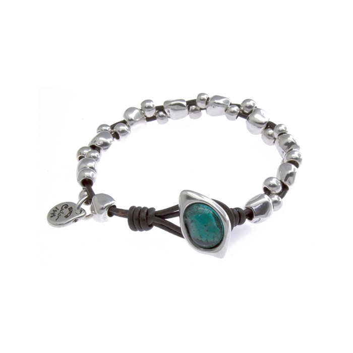 PULSERA CON PIEDRA COLOR
