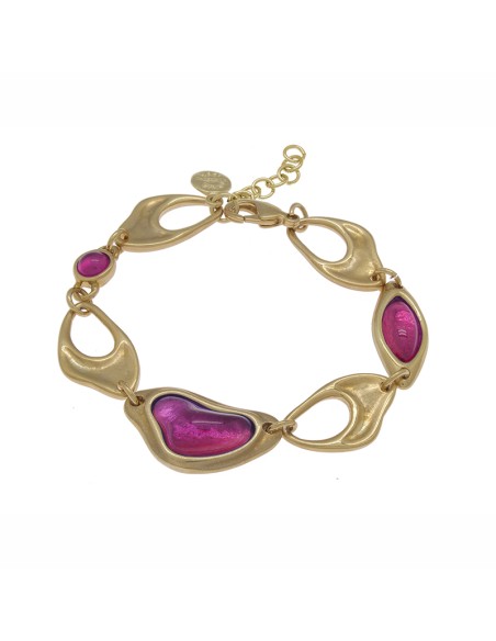 PULSERA  CON CUERO ORO130