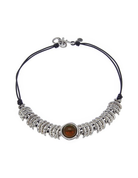 COLLAR ESCAMAS DE CUERO