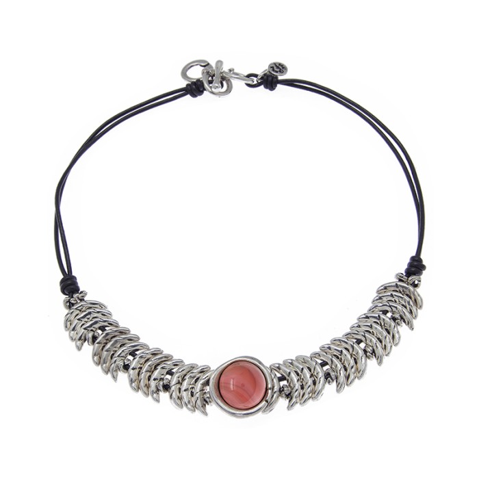 COLLAR ESCAMAS DE CUERO