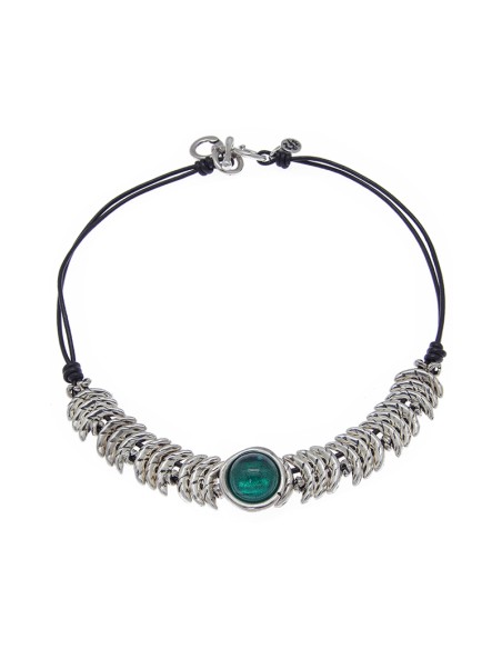 COLLAR ESCAMAS DE CUERO