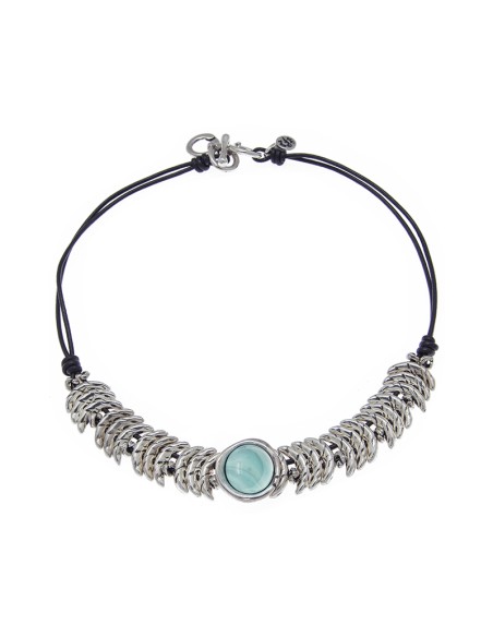 COLLAR ESCAMAS DE CUERO