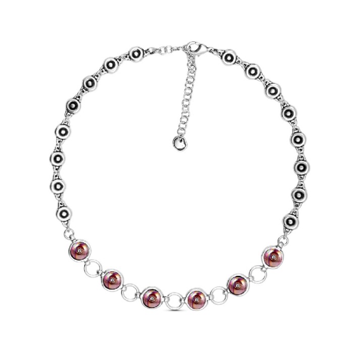 COLLAR NEGRIL PLUS CICLÓN ROSA