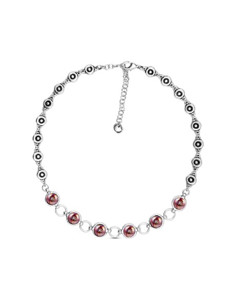 COLLAR NEGRIL PLUS CICLÓN ROSA