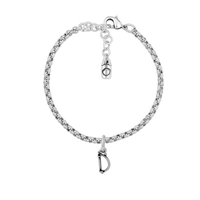 Pulsera con cadena y letra pequeña D