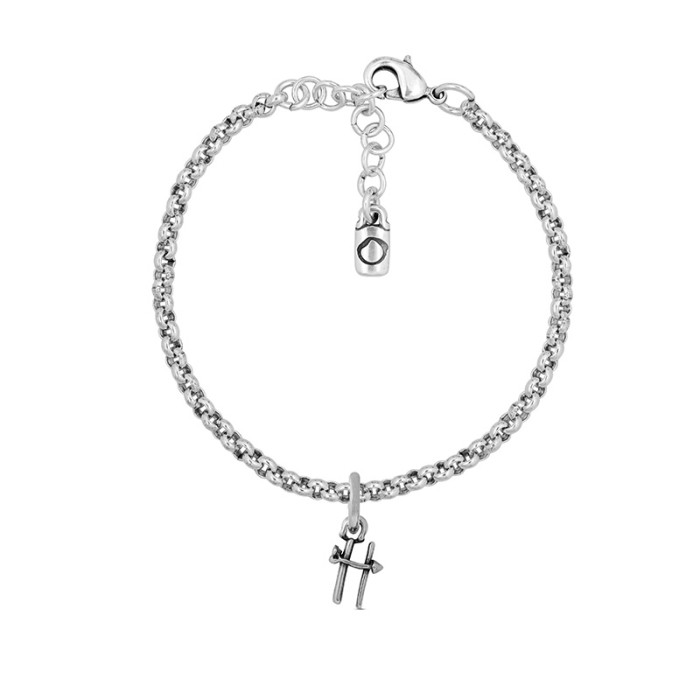 Pulsera con cadena y letra pequeña H
