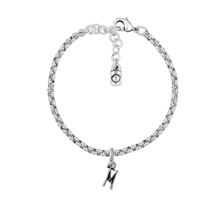 Pulsera con cadena y letra pequeña M