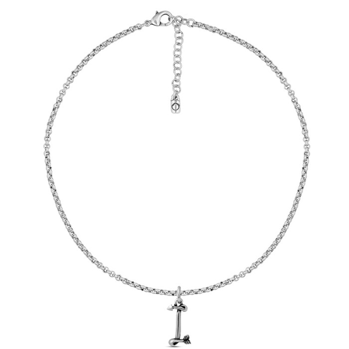 Collar con cadena y letra grande I
