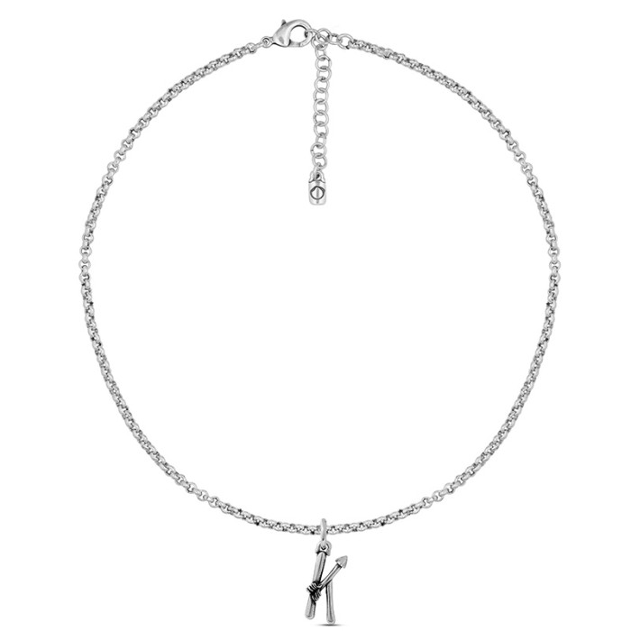 Collar con cadena y letra grande K
