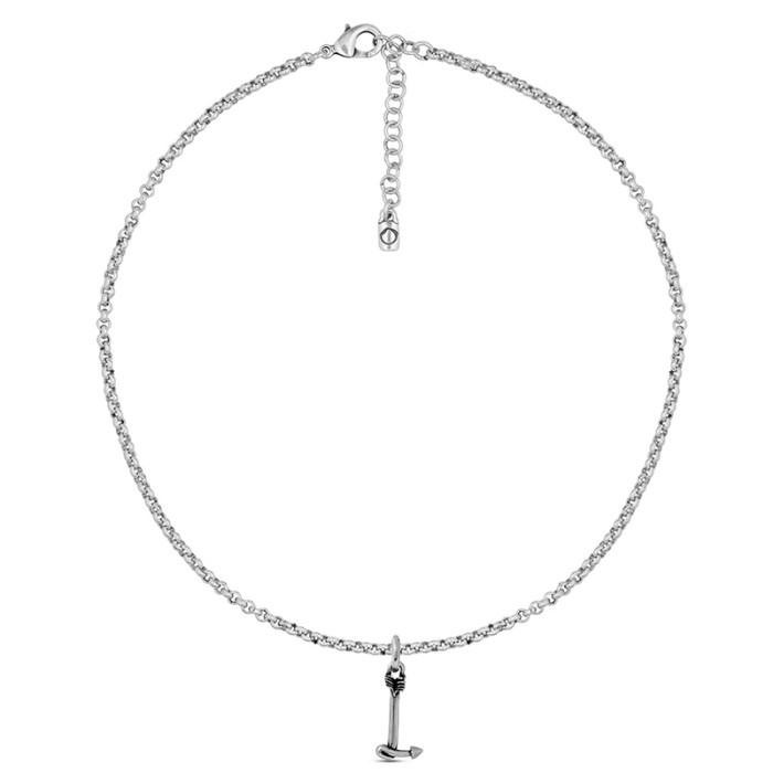 Collar con cadena y letra grande L