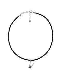 Collar con cuero y letra...