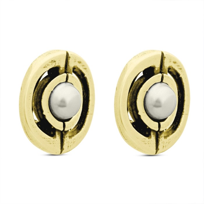 Pendientes Style oro cierre omega y...
