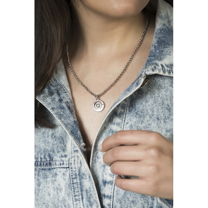Collar J'AIME corto con perla