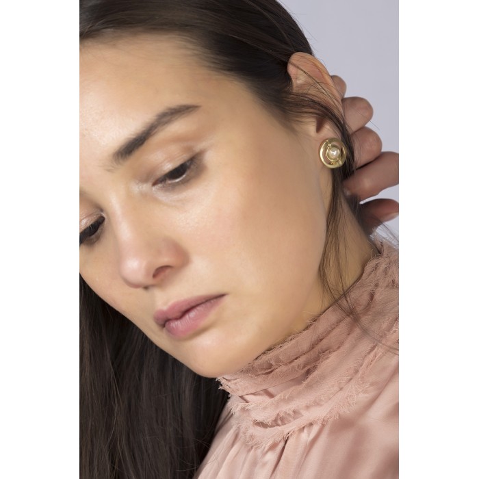 Pendientes Elegance oro cierre a presión