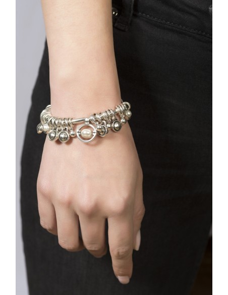 Pulsera Ünique con charms y perla