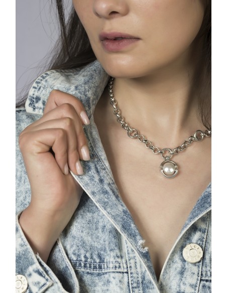 Collar DIFFERENT corto con perla
