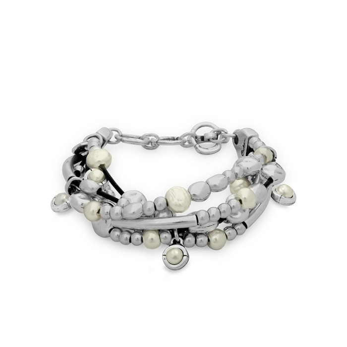 Pulsera Liberte con cuero y perla