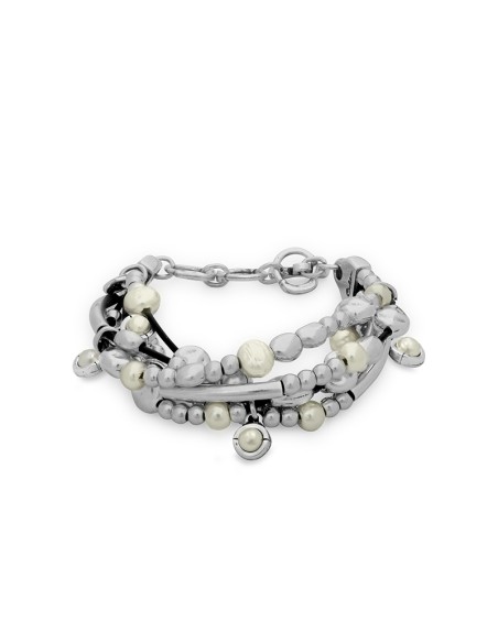 Pulsera Liberte con cuero y perla