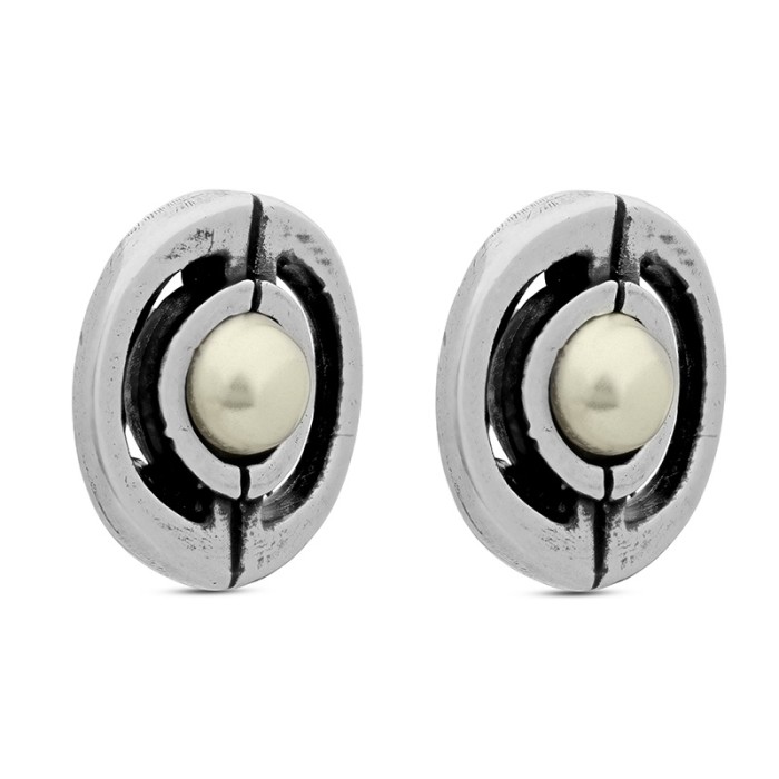 Pendientes STYLE cierre omega con perla
