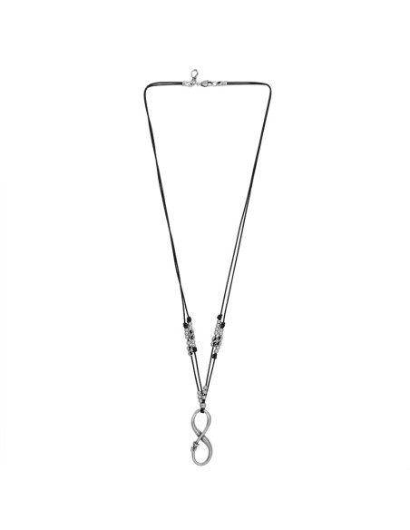 Collar largo con cuero Eterno