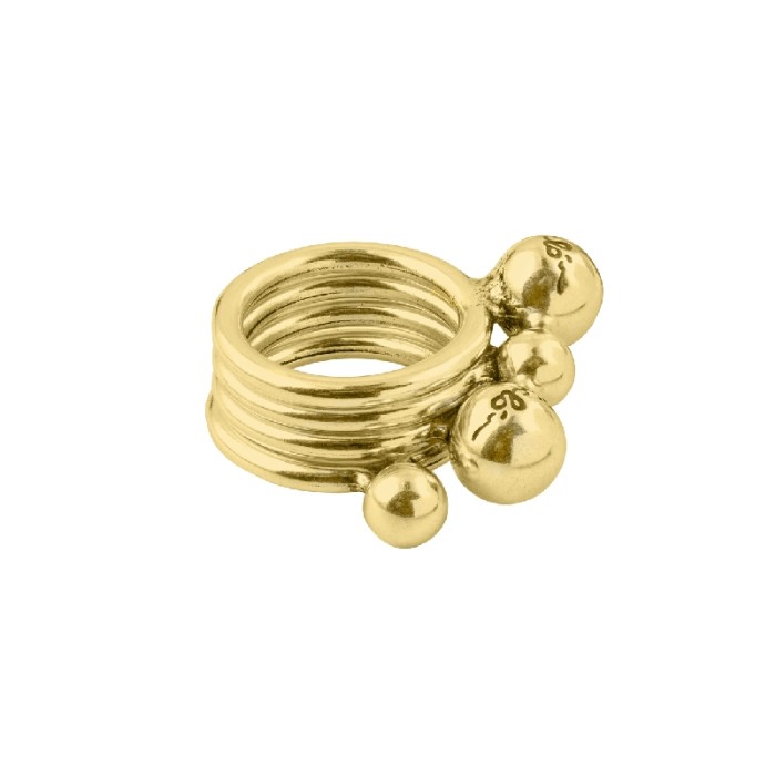 Anillo 4x1 Esferas oro